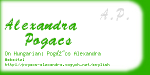 alexandra pogacs business card